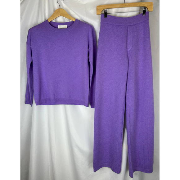 Lisa Yang Dea Sweater and Vivi Pant Set Lavender Purple Cashmere Size 1 NWT $975 - Picture 2 of 16